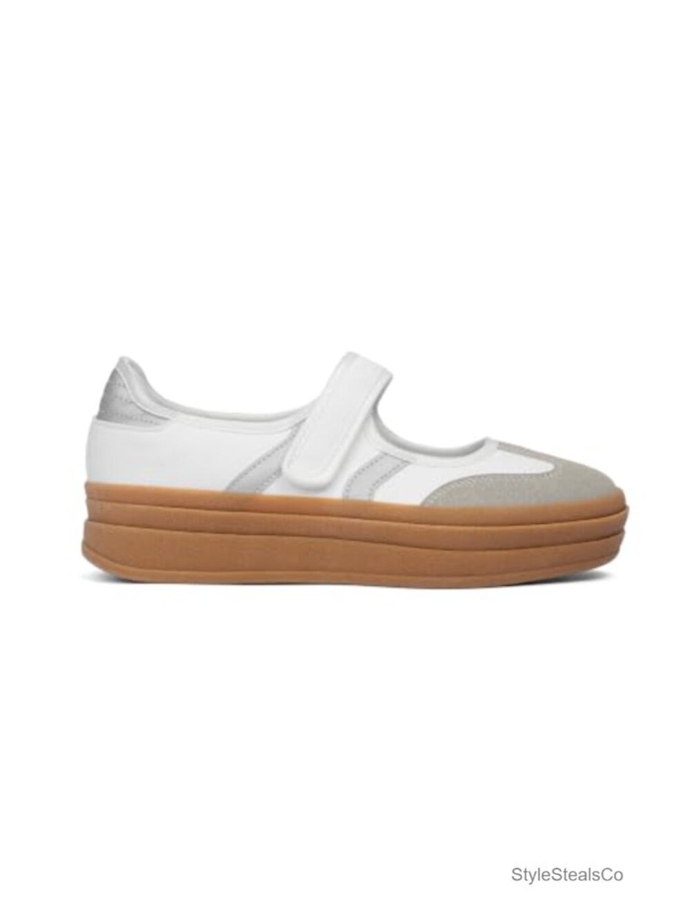 Women Retro Platform Sneakers Mary Jane Slip On Walking Hook and Loop Flats